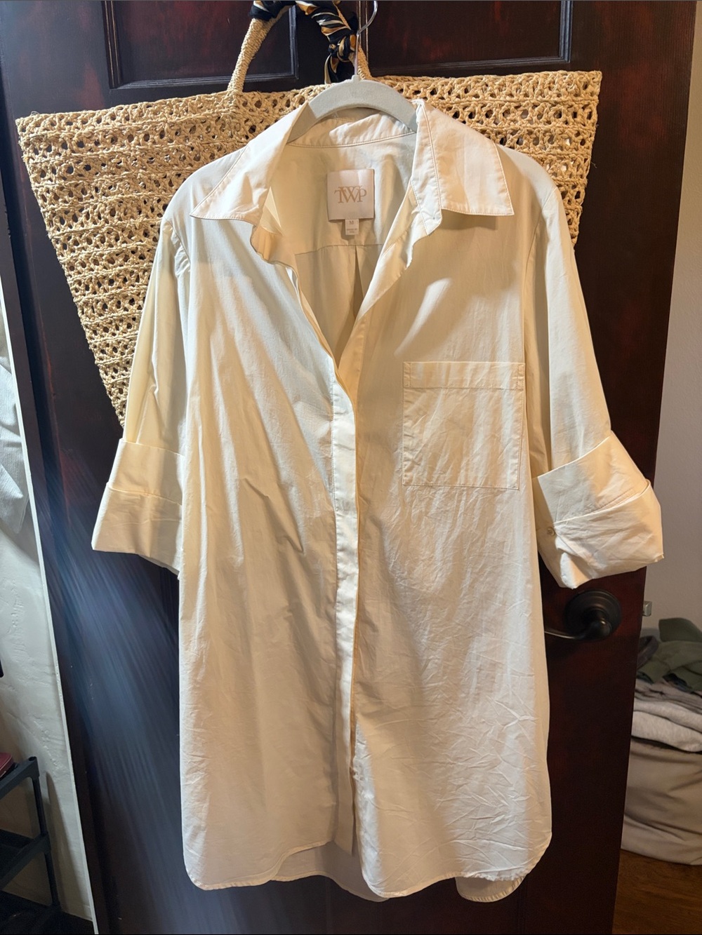 TWP beige shirt dress size medium
